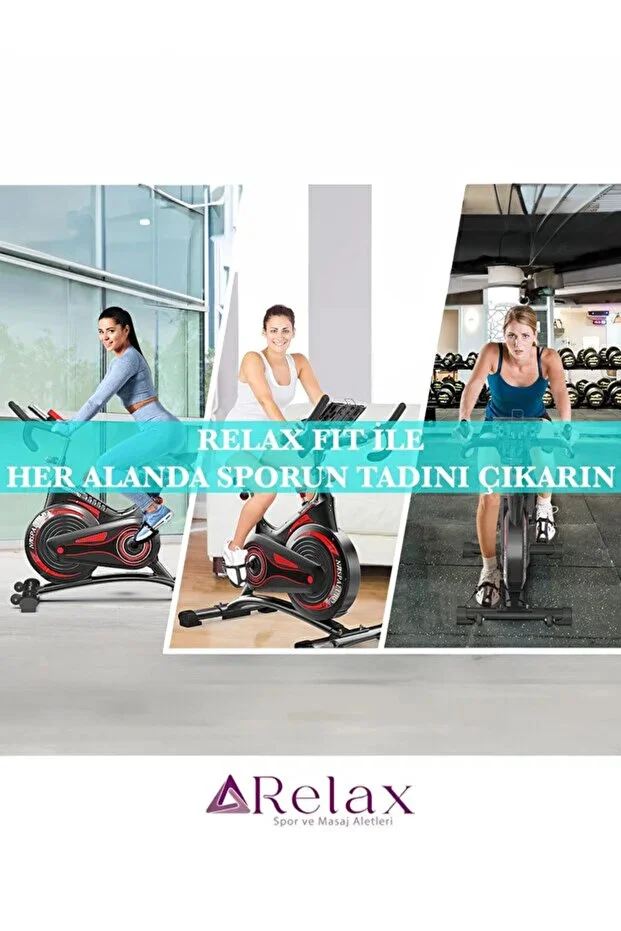 Relax Premium Kondisyon Bisikleti Spinning Bike Egzersiz Aleti, Bluetooth + Uygulama(150 Kg Kapasiteli)
